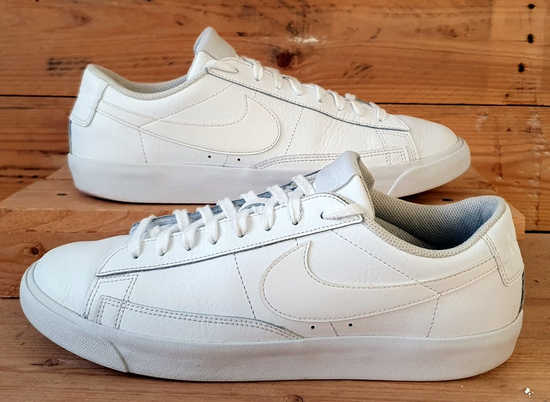 Nike Blazer Low LE Leather Trainers UK8.5 US9.5 EU43 AQ3597 100 Triple White VintageTrainers