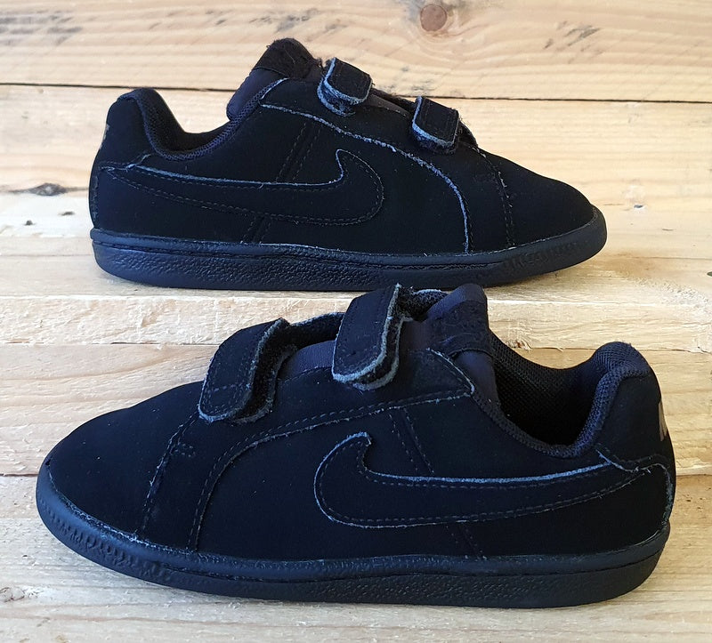 Nike Court Royale Low Kids Trainers UK9.5 US10C EU27 833537 001 Triple Black VintageTrainers