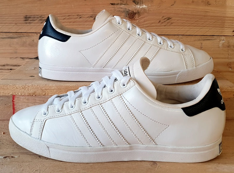 Adidas Court Star Low Leather Trainers UK7 US7.5 EU40.5 V24555 White Black VintageTrainers