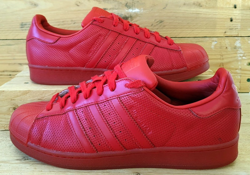 Pink leather adidas superstar best sale