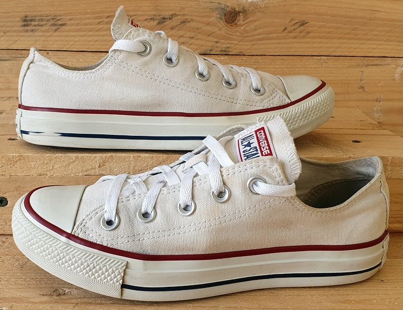 Converse Chuck Taylor All Star Low Canvas Trainers UK4 US6 EU36.5 M7652 White VintageTrainers