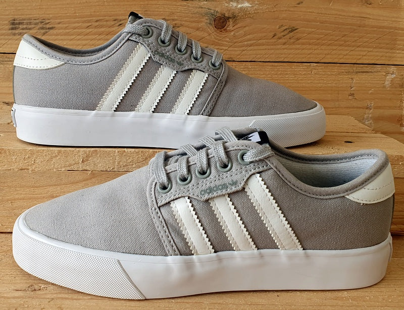 Adidas grey canvas trainers best sale