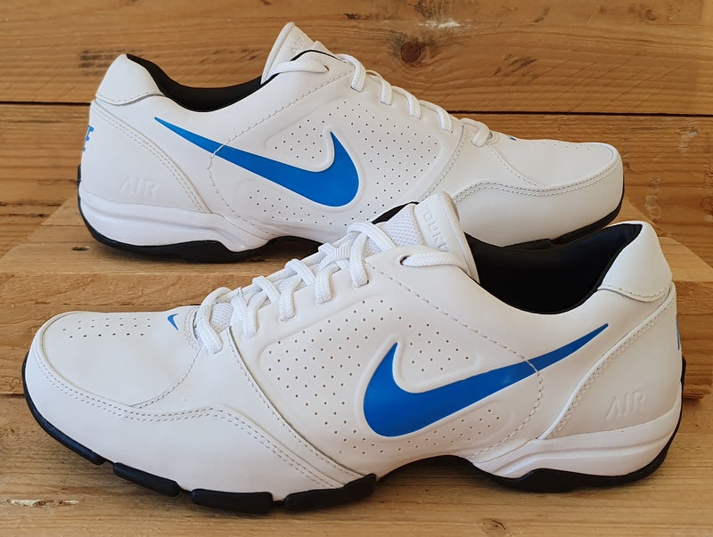 Nike Air Toukol 3 Low Leather Trainers UK8 US9 EU42.5 525726 104 White Blue