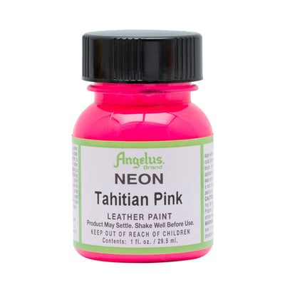 Angelus Neon Acrylic Leather Paint- Tahitian Pink - 1fl oz / 30ml - Custom Sneakers