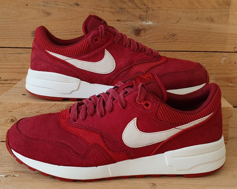 Nike Air Odyssey Low Suede Trainers UK8 US9 EU42.5 684773 601 Team Red White VintageTrainers