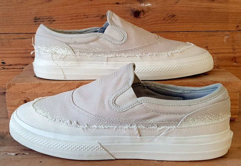 Adidas Nizza RF Slip On Low Canvas Trainers UK9.5/US10/EU44 H05247 Bliss  White – VintageTrainers
