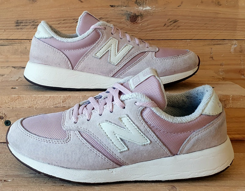 New Balance 420 Low Suede Textile Trainers UK4 US6 EU36.5 WRL420T Pink White VintageTrainers