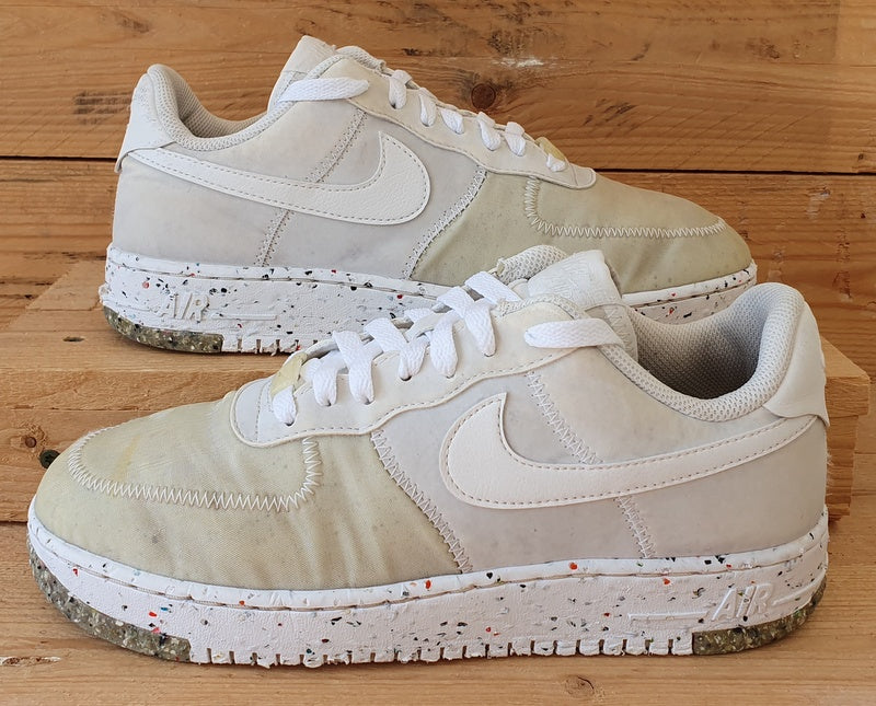 Nike Air Force 1 Crater Low Textile Trainers UK6.5 US9 EU40.5 CT1986 100 White VintageTrainers