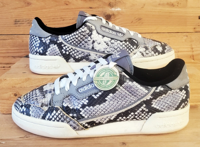 Adidas Continental 80 Low Snakeskin Trainers UK6.5/US7/EU40 EH0169 Grey/White  – VintageTrainers