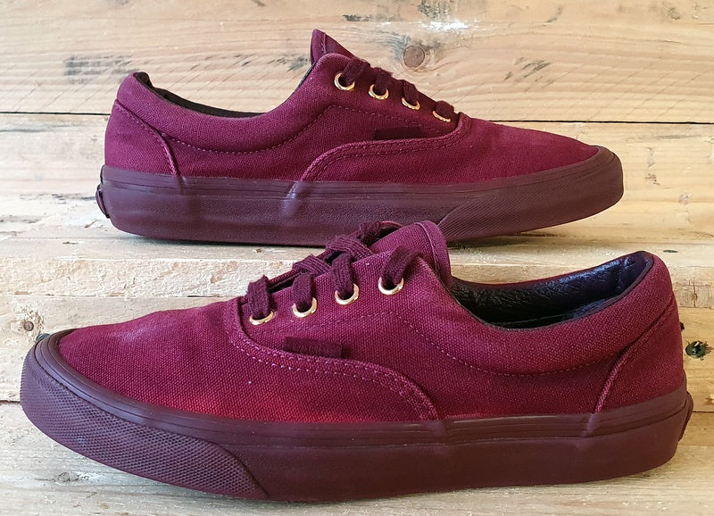 Vans Off The Wall Low Canvas Trainers UK4.5 US7 EU37 751505 Triple Burgundy