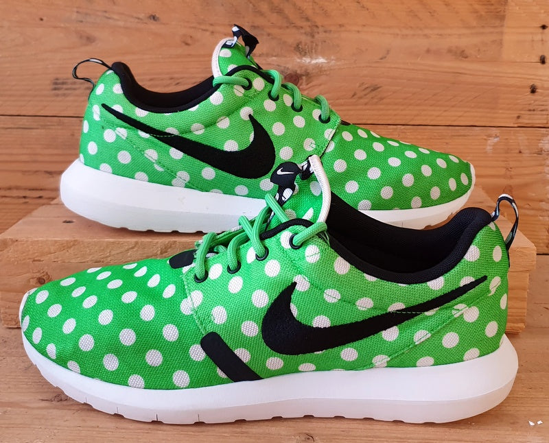 Nike Roshe Run Polka Dot Pack Canvas Trainers UK8 US9 EU42.5 810857 300 Green