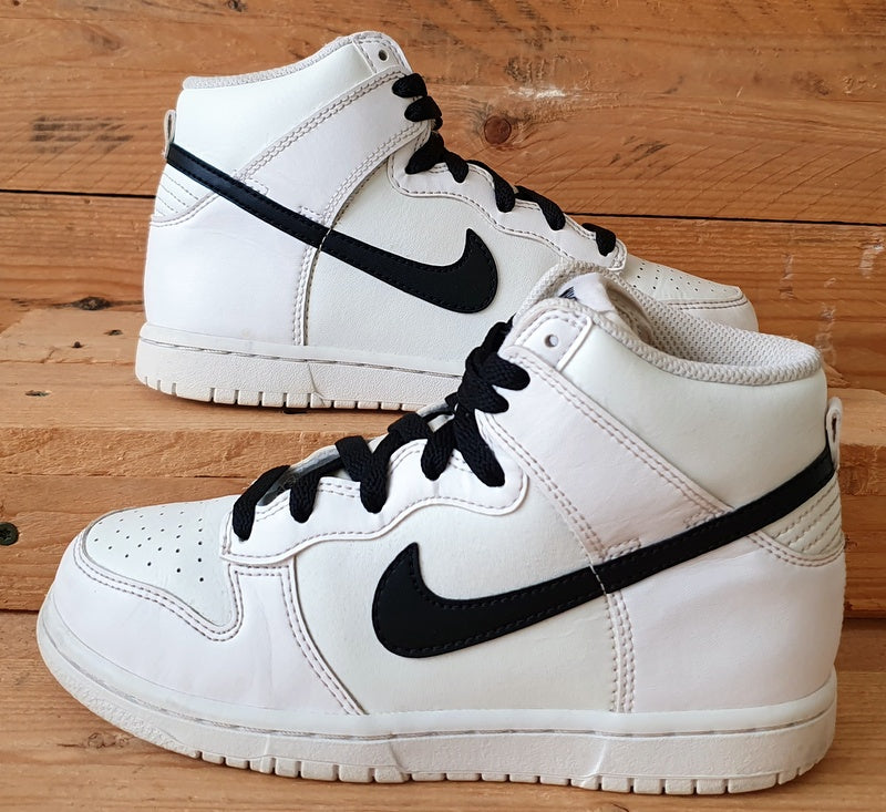 white and black dunks high