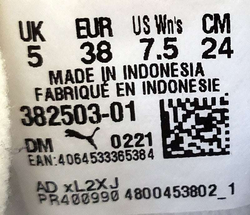 Puma Cali Sport Low Leather Trainers UK5/US7.5/EU38 382503-01 White/Orange