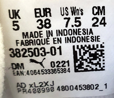 Puma Cali Sport Low Leather Trainers UK5/US7.5/EU38 382503-01 White/Orange