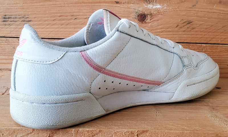 Adidas Continental 80 Low Leather Trainers UK7.5/US9/EU41 G27722 White/Pink
