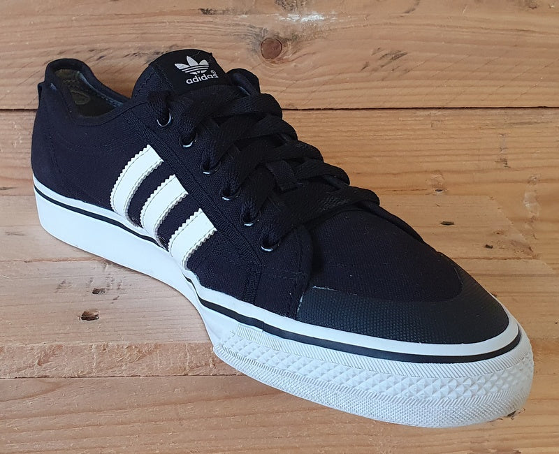 Adidas Originals Nizza Low Canvas Trainers UK12/US12.5/EU47 G17427 Black/White