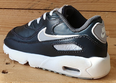 Nike Air Max 90 Kids Leather Trainers UK6.5/US7C/EU23.5 833416-021 Black/White