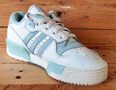 Adidas Rivalry Low Leather Trainers UK4/US4.5/EU36.5 EF6412 White/Green