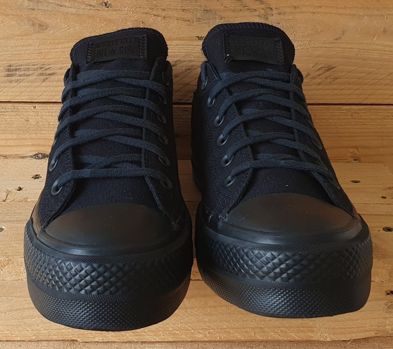 Converse All Star Platform Canvas Trainers UK8 US10 EU41.5 562926C Triple Black VintageTrainers