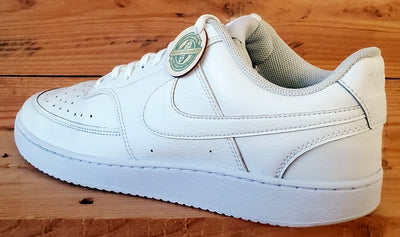 Nike Court Vision Low Leather Trainers UK11/US12/EU46 CD5463-100 Triple White