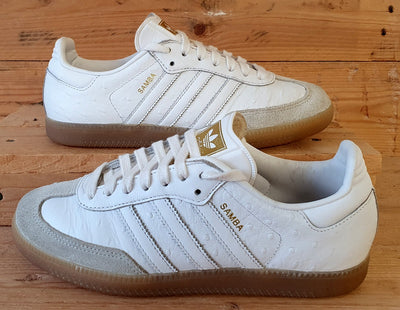 Adidas Originals Samba Low Leather/Suede Trainers UK5/US6.5/E38 BZ0619 White/Gum