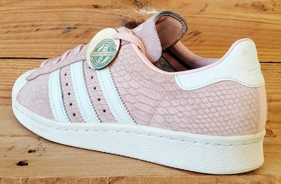 Adidas Superstar 80s Low Suede Trainers UK6.5/US8/EU40 S75059 Blush Pink/White