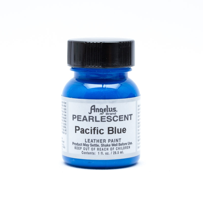 Angelus Pearlescent Acrylic Leather Paint Pacific Blue 1fl oz / 30ml