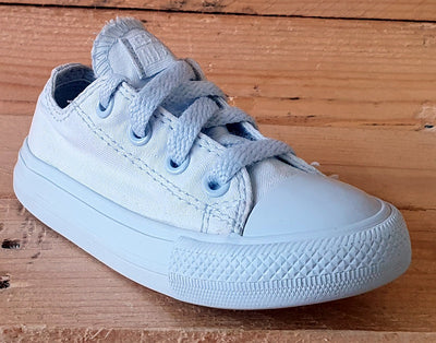 Converse Chuck Taylor All Star Low Kids Trainers UK6/US6/EU22 761212C Ice Blue