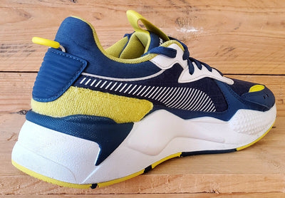 Puma RS-X Low Textile Trainers UK6/US7C/EU39 371626-02 Navy/White/Yellow