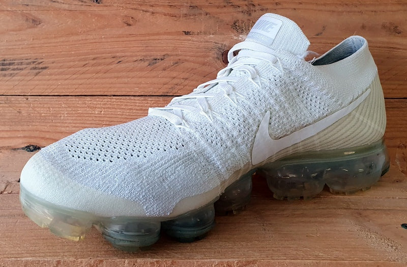 Nike Air Vapormax Low Flyknit Trainers UK10/US11/EU45 849558-100 Triple White