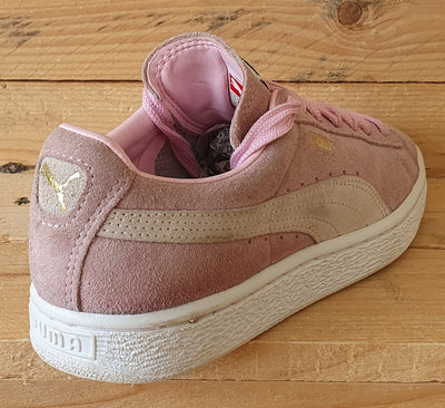 Puma Suede Classic Low Trainers UK4/US6.5/EU37 355686 01 Pale Pink/White