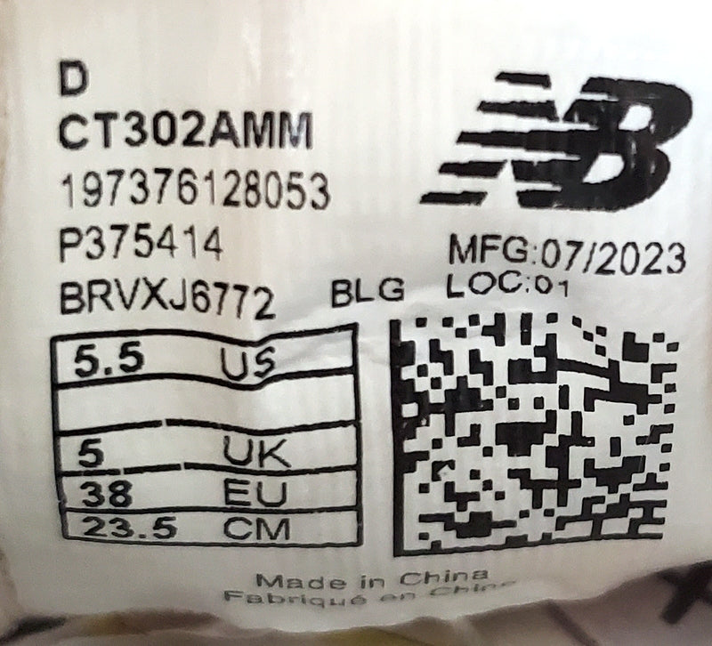 New Balance CT302 Low Leather Trainers UK5/US5.5/EU38 CT302AMM White/Grey