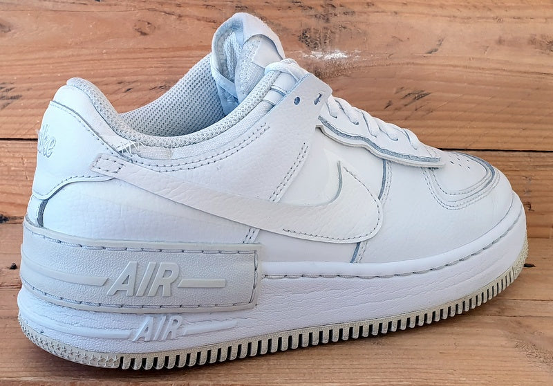 Nike Air Force 1 Shadow Low Leather Trainers UK6/US8.5/EU40 CI0919-100 White