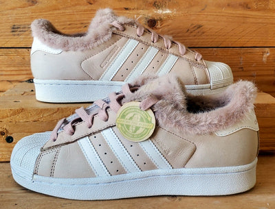 Adidas Superstar Low Suede Trainers UK4/US5.5/EU36.5 BB6371 Fur Pink/White