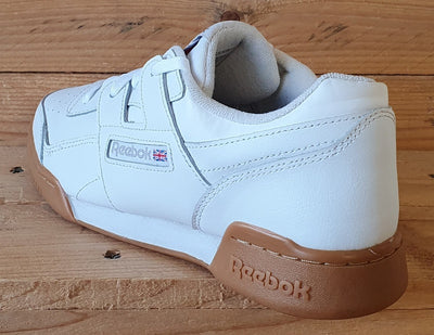 Reebok Workout Plus Low leather Trainers UK6.5/US7.5/EU40 CN2126 White/Gum