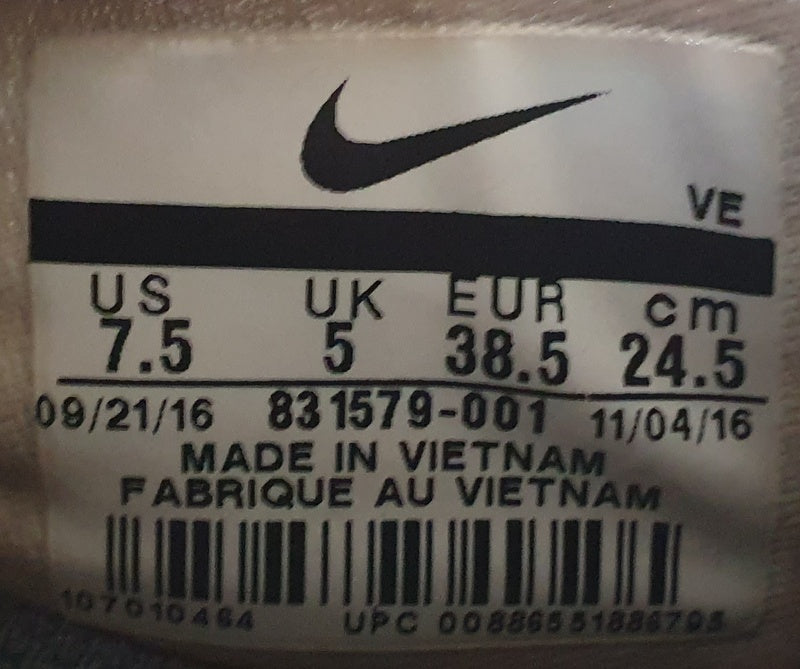 Nike Flex Adapt Low Textile Trainers UK5/US7.5/EU38.5 831579-001 Black/White