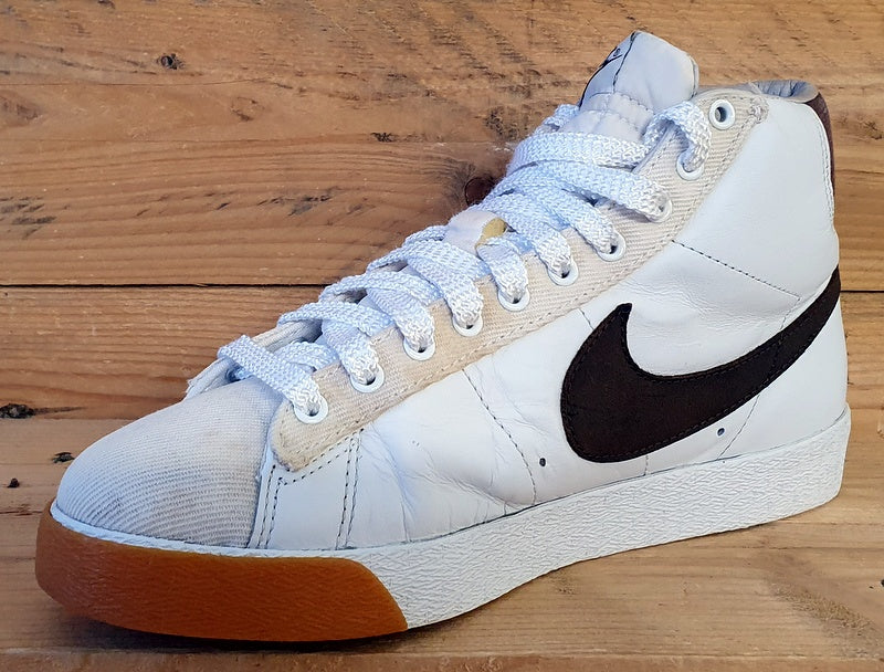 Nike Blazer Mid 73 Leather/Textile Trainers UK7/US8/EU41 310016-121 White/Brown