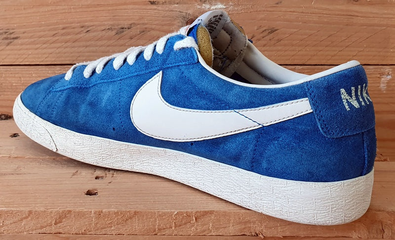 Nike Blazer Low Premium PRM Suede Trainers UK10/US11/EU45 538402-403 Prize Blue