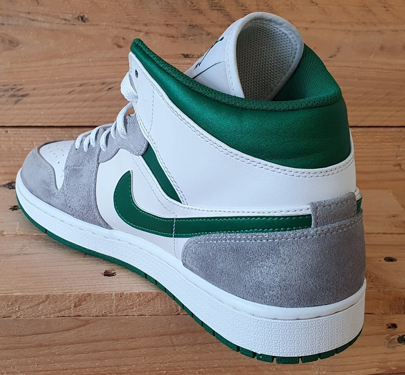 Nike Air Jordan 1 Mid Trainers UK11/US12/EU46 DC7294-103 White/Pine Green