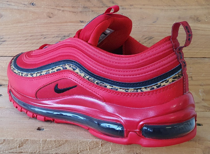 Nike Air Max 97 Low Trainers UK8/US10.5/EU42.5 BV6113-600 Leopard Pack Red