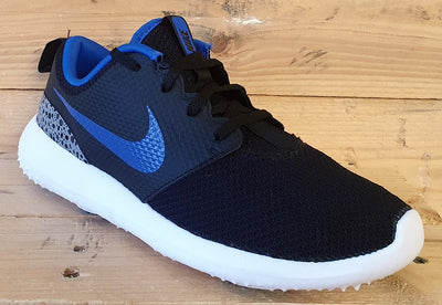 Nike Roshe G Low Textile Trainers UK4.5/US5Y/EU37.5 909250-003 Black/Blue/White