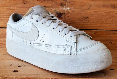 Nike Blazer Platform Low Leather Trainers UK5/US7.5/EU38.5 DJ0292-100 White