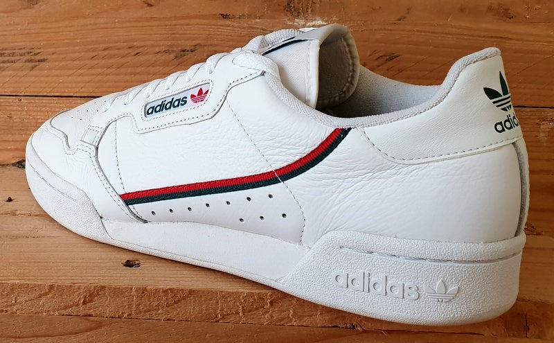 Adidas Continental 80 Leather Trainers UK11/US11.5/EU46 EG4592 White/Green/Red