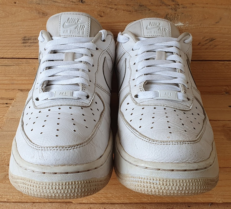 Nike Air Force 1 Leather Trainers UK8/US10.5/EU42.5 AA0287-102 White/Vast Grey