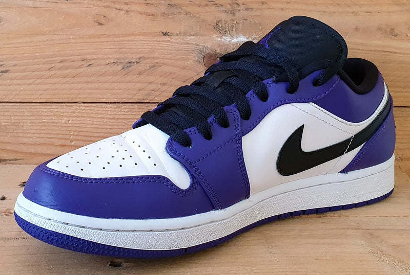 Nike Air Jordan 1 Low Leather Trainers UK8.5/US9.5/EU43 553558-500 Purple/White