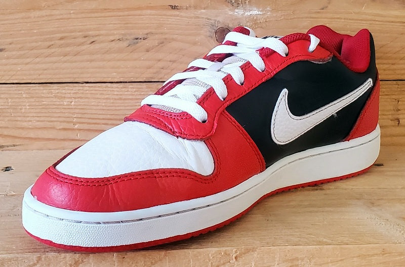 Nike Ebernon Premium Low Leather Trainers UK7/US8/EU41 AQ1774-101 White/Red