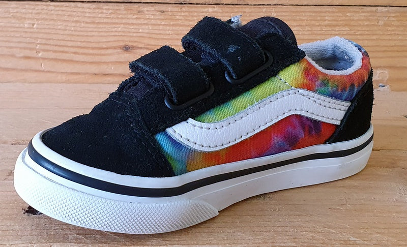 Vans Off The Wall Low Suede Kids Trainers UK6.5/US7/EU23.5 508731 Black Rainbow