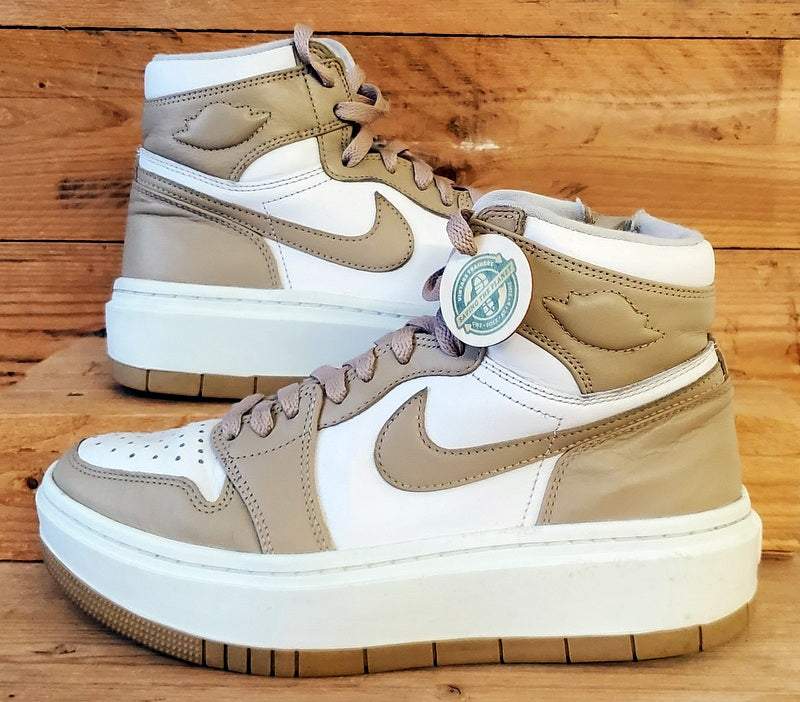 Nike Air Jordan 1 Elevate Mid Leather Trainers UK5/US7.5/EU38.5 Vachetta Tan