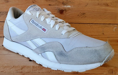 Reebok Classic Nylon Low Trainers UK10/US11/EU44.5 GY7235 Light Grey/Cream