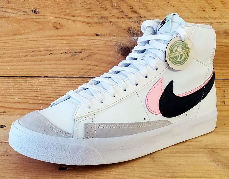 Nike Blazer 77 Mid Leather Trainers UK6/US6.5Y/EU39 DD1847-101 White/Pink